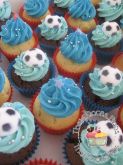 Cupcake futebol azul